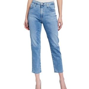 AG Isabelle High-Rise Straight-Leg Crop Jeans